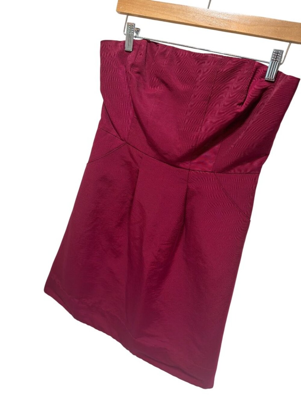 Target Limited Edition Strapless Wine Party Dress With Gold Back Zipper Closure